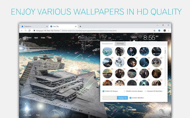 Star Wars Rogue One Wallpaper Starwars NewTab chrome谷歌浏览器插件_扩展第2张截图