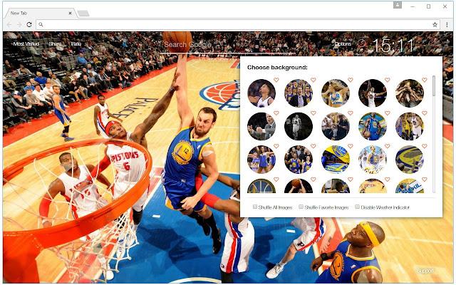 NBA Golden State Warriors Wallpaper HD NewTab chrome谷歌浏览器插件_扩展第2张截图