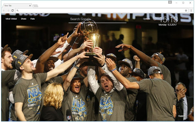 NBA Golden State Warriors Wallpaper HD NewTab chrome谷歌浏览器插件_扩展第4张截图