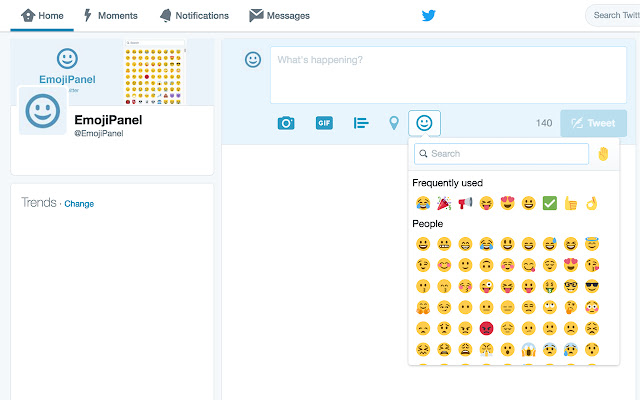 EmojiPanel for Twitter (Previously EmojiT) chrome谷歌浏览器插件_扩展第1张截图