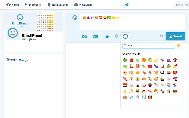 EmojiPanel for Twitter (Previously EmojiT) chrome谷歌浏览器插件_扩展第2张截图