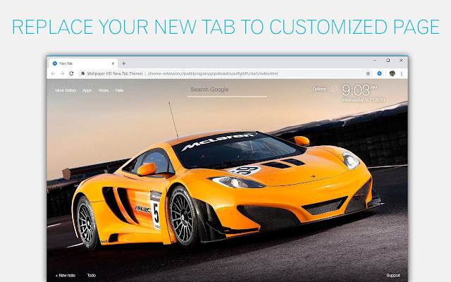 McLaren Cars Wallpaper NewTab - freeaddon.com chrome谷歌浏览器插件_扩展第1张截图