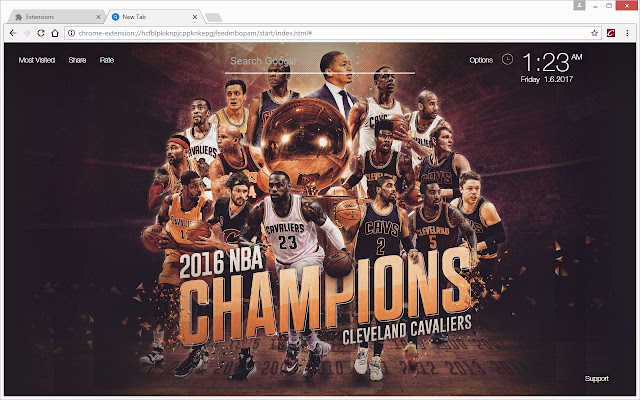 NBA Cleveland Cavaliers Wallpaper Cavs NewTab chrome谷歌浏览器插件_扩展第2张截图