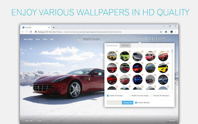 Lamborghini Vs Ferrari Backgrounds HD New Tab chrome谷歌浏览器插件_扩展第2张截图