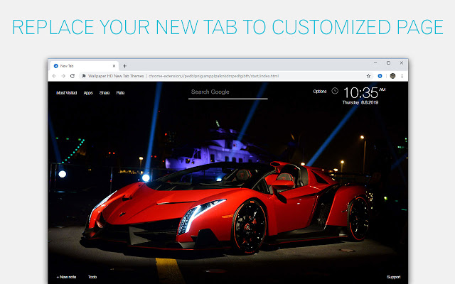 Lamborghini Wallpapers Super Cars New Tab chrome谷歌浏览器插件_扩展第1张截图