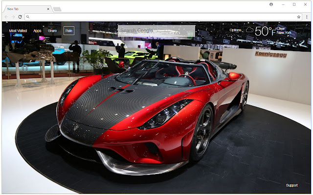 Koenigsegg Cars Backgrounds HD Custom New Tab chrome谷歌浏览器插件_扩展第3张截图