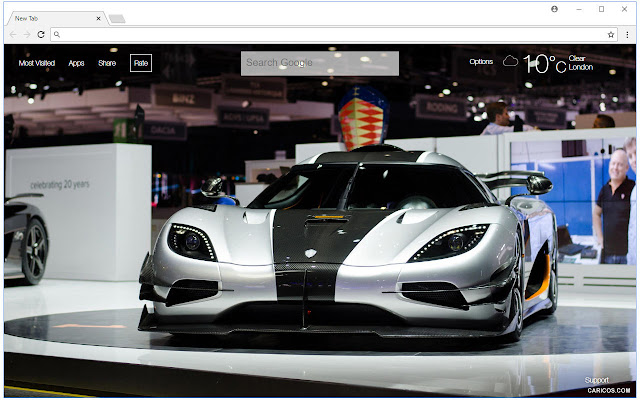 Koenigsegg Cars Backgrounds HD Custom New Tab chrome谷歌浏览器插件_扩展第4张截图