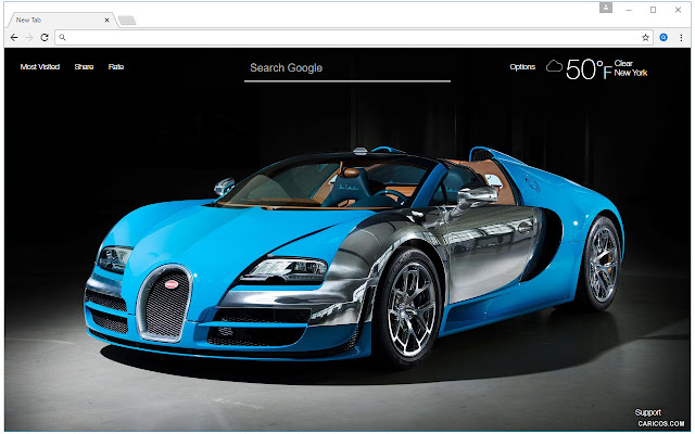 Bugatti Sports Cars Wallpapers Custom New Tab chrome谷歌浏览器插件_扩展第3张截图