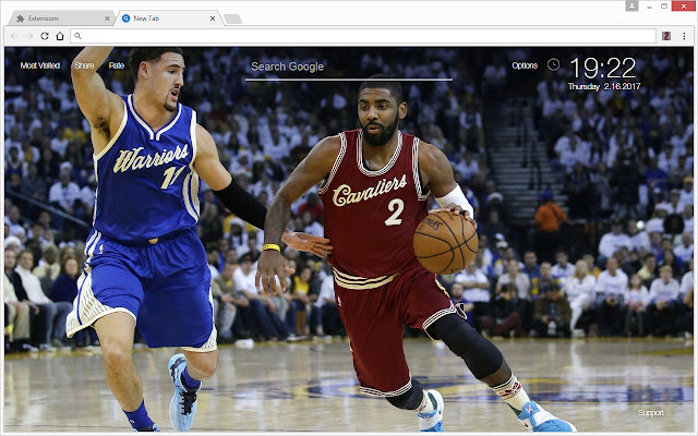 NBA Kyrie Irving Wallpapers HD Custom New Tab chrome谷歌浏览器插件_扩展第3张截图