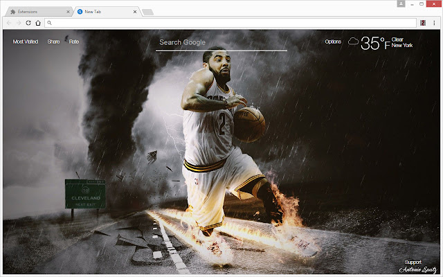 NBA Kyrie Irving Wallpapers HD Custom New Tab chrome谷歌浏览器插件_扩展第4张截图