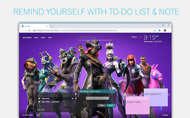 Fortnite Vs PUBG Custom Battle Royale New Tab chrome谷歌浏览器插件_扩展第4张截图