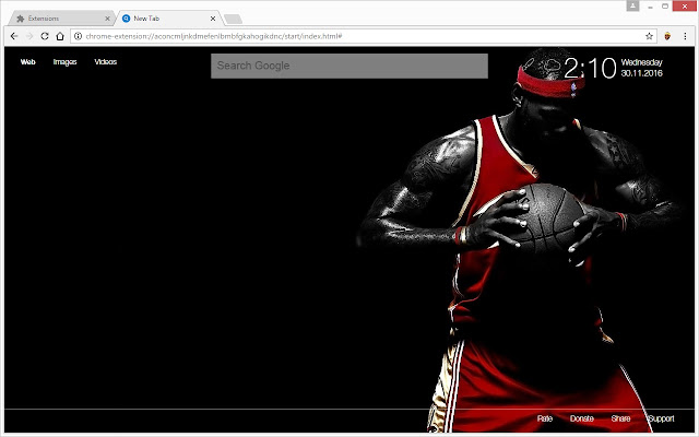 NBA LeBron James Wallpapers HD Custom New Tab chrome谷歌浏览器插件_扩展第3张截图
