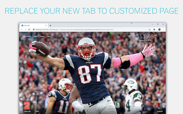 NFL New England Patriots Wallpapers HD NewTab chrome谷歌浏览器插件_扩展第1张截图