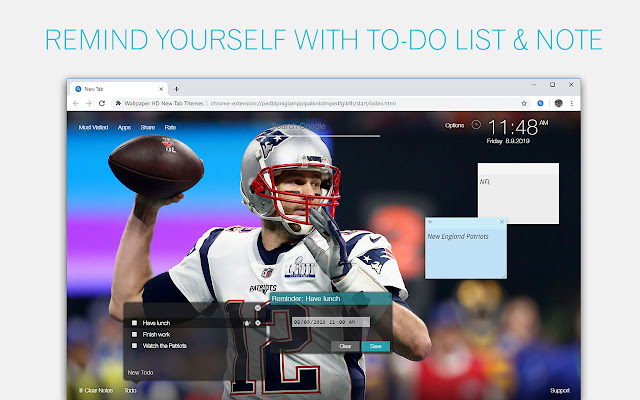 NFL New England Patriots Wallpapers HD NewTab chrome谷歌浏览器插件_扩展第5张截图