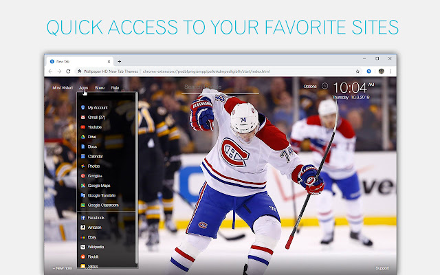 NHL Montreal Canadiens Backgrounds HD New Tab chrome谷歌浏览器插件_扩展第4张截图
