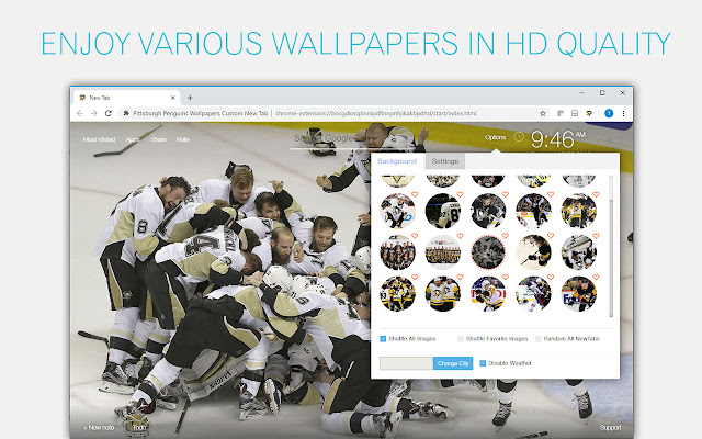 NHL Pittsburgh Penguins Wallpapers HD New Tab chrome谷歌浏览器插件_扩展第3张截图