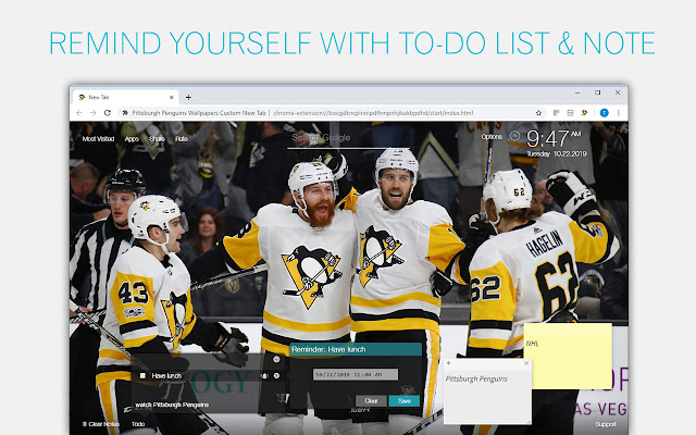 NHL Pittsburgh Penguins Wallpapers HD New Tab chrome谷歌浏览器插件_扩展第5张截图