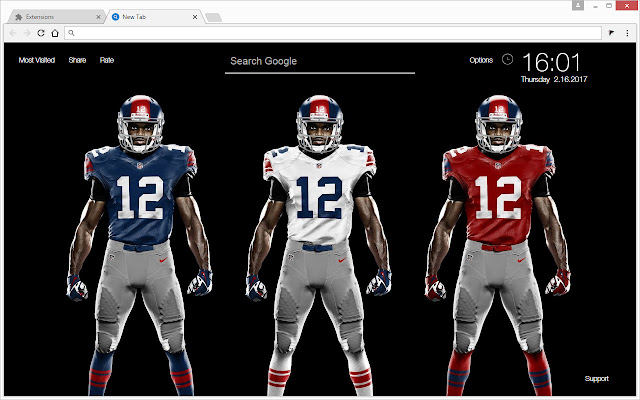 NFL New York Giants Wallpapers Custom New Tab chrome谷歌浏览器插件_扩展第4张截图