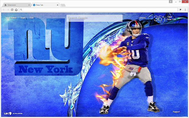 NFL New York Giants Wallpapers Custom New Tab chrome谷歌浏览器插件_扩展第5张截图