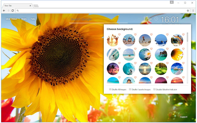 Summer Vacation Custom Beach & Sunset New Tab chrome谷歌浏览器插件_扩展第1张截图