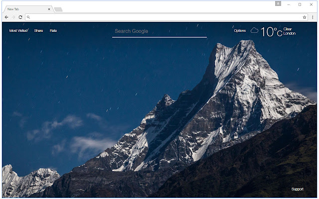 Mountain Wallpaper HD Custom Mountains NewTab chrome谷歌浏览器插件_扩展第3张截图