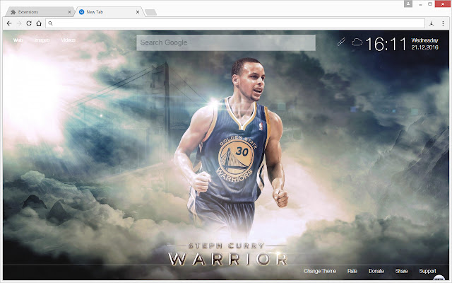 NBA Stephen Curry Wallpapers HD Custom NewTab chrome谷歌浏览器插件_扩展第1张截图