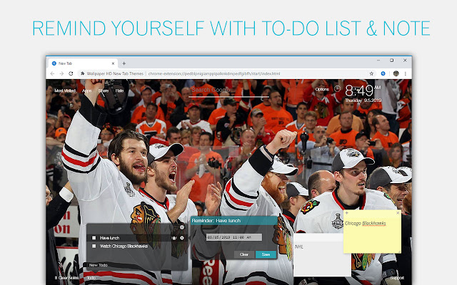 NHL Chicago Blackhawks Backgrounds HD New Tab chrome谷歌浏览器插件_扩展第5张截图