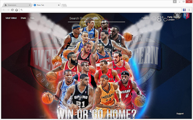 NBA All Stars Wallpapers HD Basketball NewTab chrome谷歌浏览器插件_扩展第3张截图