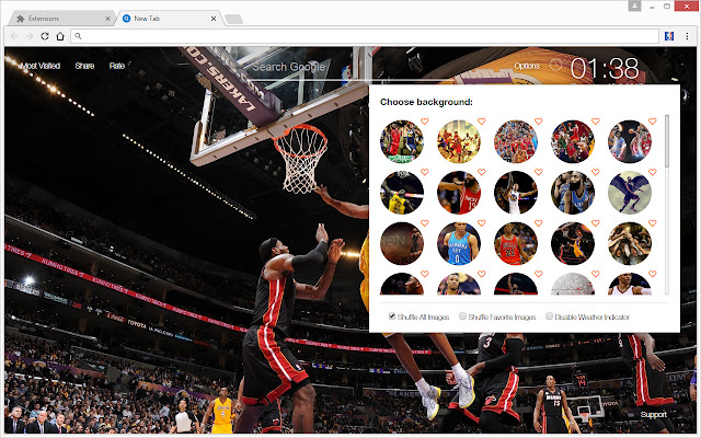NBA All Stars Wallpapers HD Basketball NewTab chrome谷歌浏览器插件_扩展第5张截图