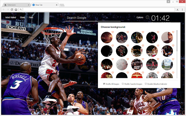 NBA Michael Jordan Wallpaper HD Custom NewTab chrome谷歌浏览器插件_扩展第1张截图