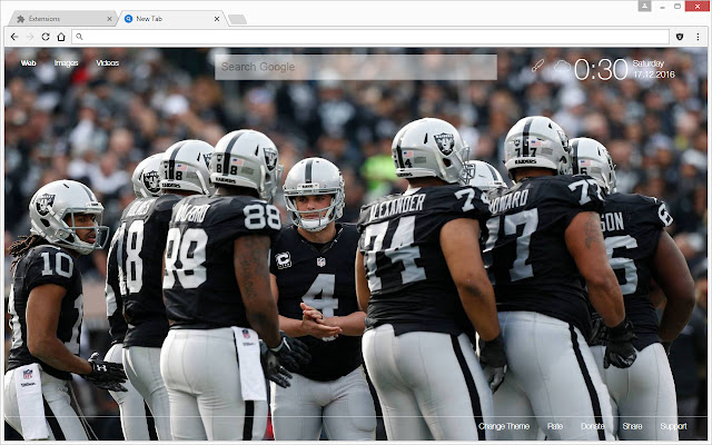 NFL Oakland Raiders Wallpapers Custom New Tab chrome谷歌浏览器插件_扩展第2张截图