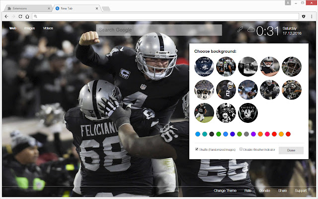 NFL Oakland Raiders Wallpapers Custom New Tab chrome谷歌浏览器插件_扩展第3张截图