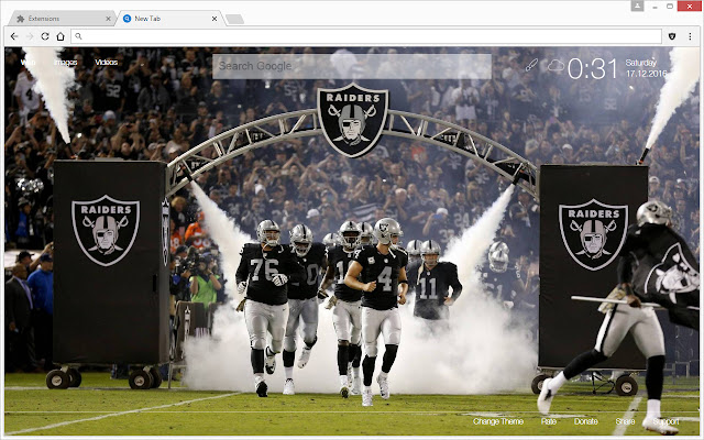 NFL Oakland Raiders Wallpapers Custom New Tab chrome谷歌浏览器插件_扩展第4张截图
