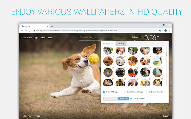 Cute Dogs & Puppies Custom Dog & Puppy NewTab chrome谷歌浏览器插件_扩展第2张截图