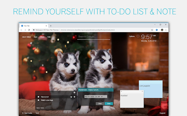 Cute Dogs & Puppies Custom Dog & Puppy NewTab chrome谷歌浏览器插件_扩展第4张截图
