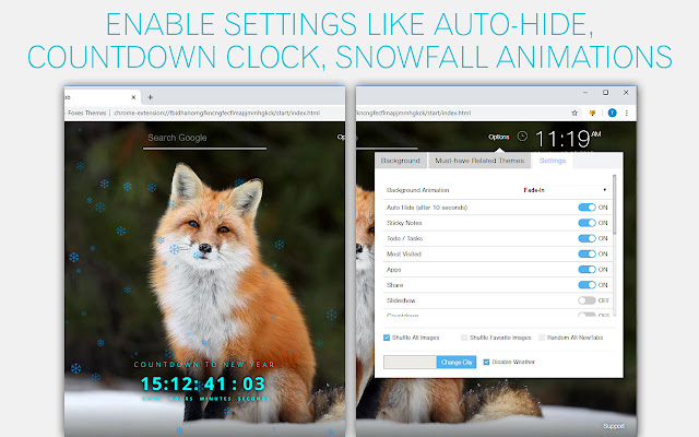 Fox Wallpapers Foxes New Tab by freeaddon.com chrome谷歌浏览器插件_扩展第4张截图