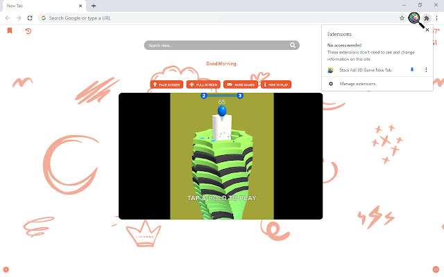 Stack Fall 3D Game New Tab chrome谷歌浏览器插件_扩展第1张截图