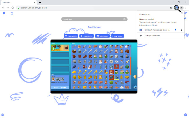 Grindcraft Remastered Game New Tab chrome谷歌浏览器插件_扩展第3张截图