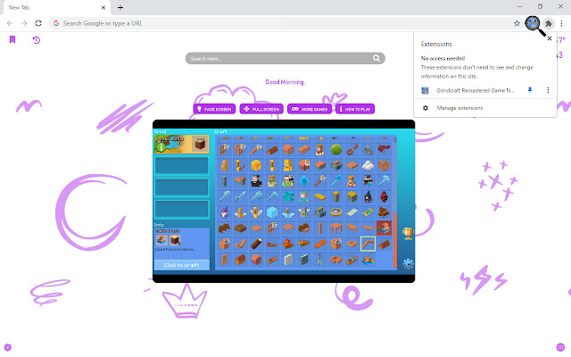 Grindcraft Remastered Game New Tab chrome谷歌浏览器插件_扩展第5张截图