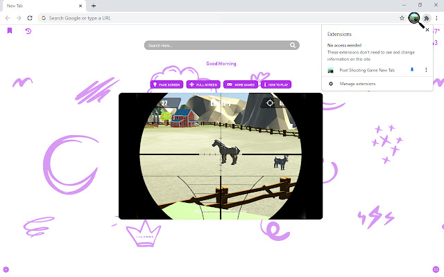 Pixel Shooting Game New Tab chrome谷歌浏览器插件_扩展第2张截图