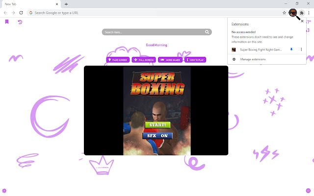 Super Boxing Fight Night Game New Tab chrome谷歌浏览器插件_扩展第1张截图