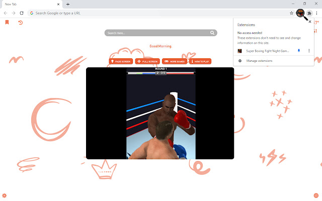 Super Boxing Fight Night Game New Tab chrome谷歌浏览器插件_扩展第5张截图