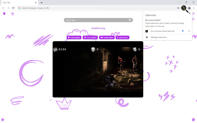 Gun Zombies Game New Tab chrome谷歌浏览器插件_扩展第5张截图