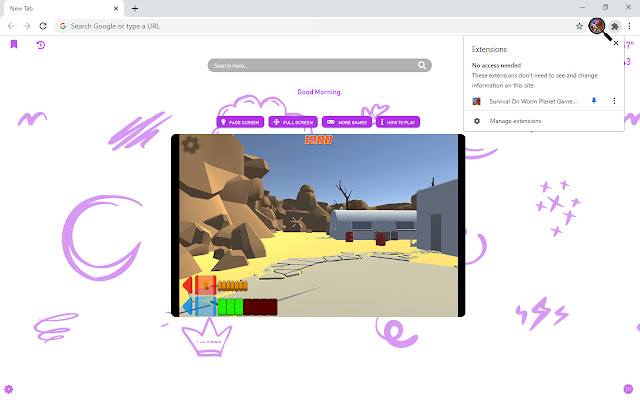 Survival On Worm Planet Game New Tab chrome谷歌浏览器插件_扩展第2张截图