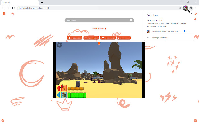 Survival On Worm Planet Game New Tab chrome谷歌浏览器插件_扩展第5张截图