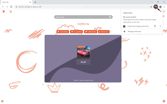 Rocket Cars Highway Race Game New Tab chrome谷歌浏览器插件_扩展第1张截图