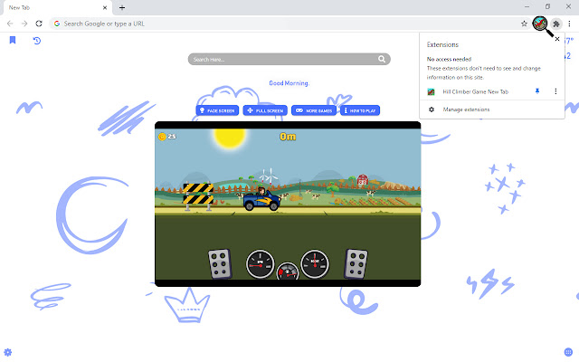 Hill Climber Game New Tab chrome谷歌浏览器插件_扩展第2张截图