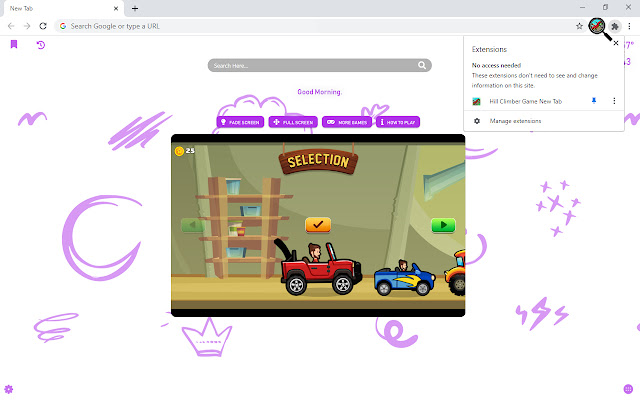 Hill Climber Game New Tab chrome谷歌浏览器插件_扩展第3张截图
