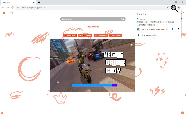 Vegas Crime City Game New Tab chrome谷歌浏览器插件_扩展第1张截图