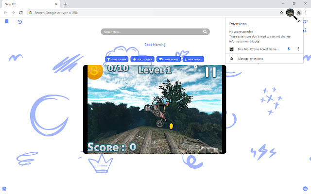 Bike Trial Xtreme Forest Game New Tab chrome谷歌浏览器插件_扩展第3张截图